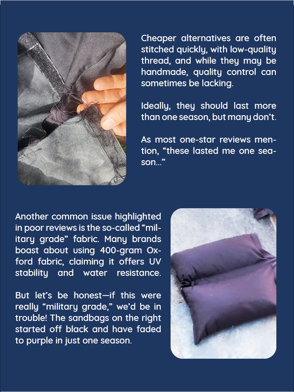Cheap Sandbags for Cantilever Alternatives to Baser Weight Bags
