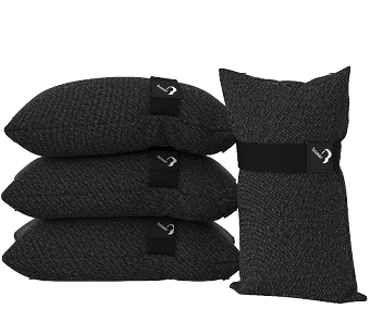 Baser mini sandbags used to secure outdoor covers and garden furniture