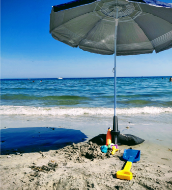 Baser Beach Umbrella offering reliable sun protection, perfect for Australian shores