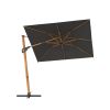 Baser Supreme Cantilever Antracite Wood Look, 250x250cm