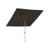 Baser Supreme Push Parasol Anthracite Wood Look, 250x250 cm 