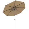 Original Crank Parasol 3 m. round w. tilt function, Taupe
