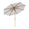 Baser Supreme Push Parasol White Wood Look 3m 