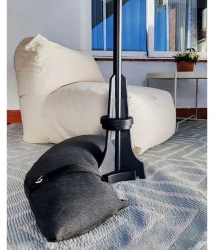Baser Spacesaver Parasol Base with Fillable Sandbag(s)